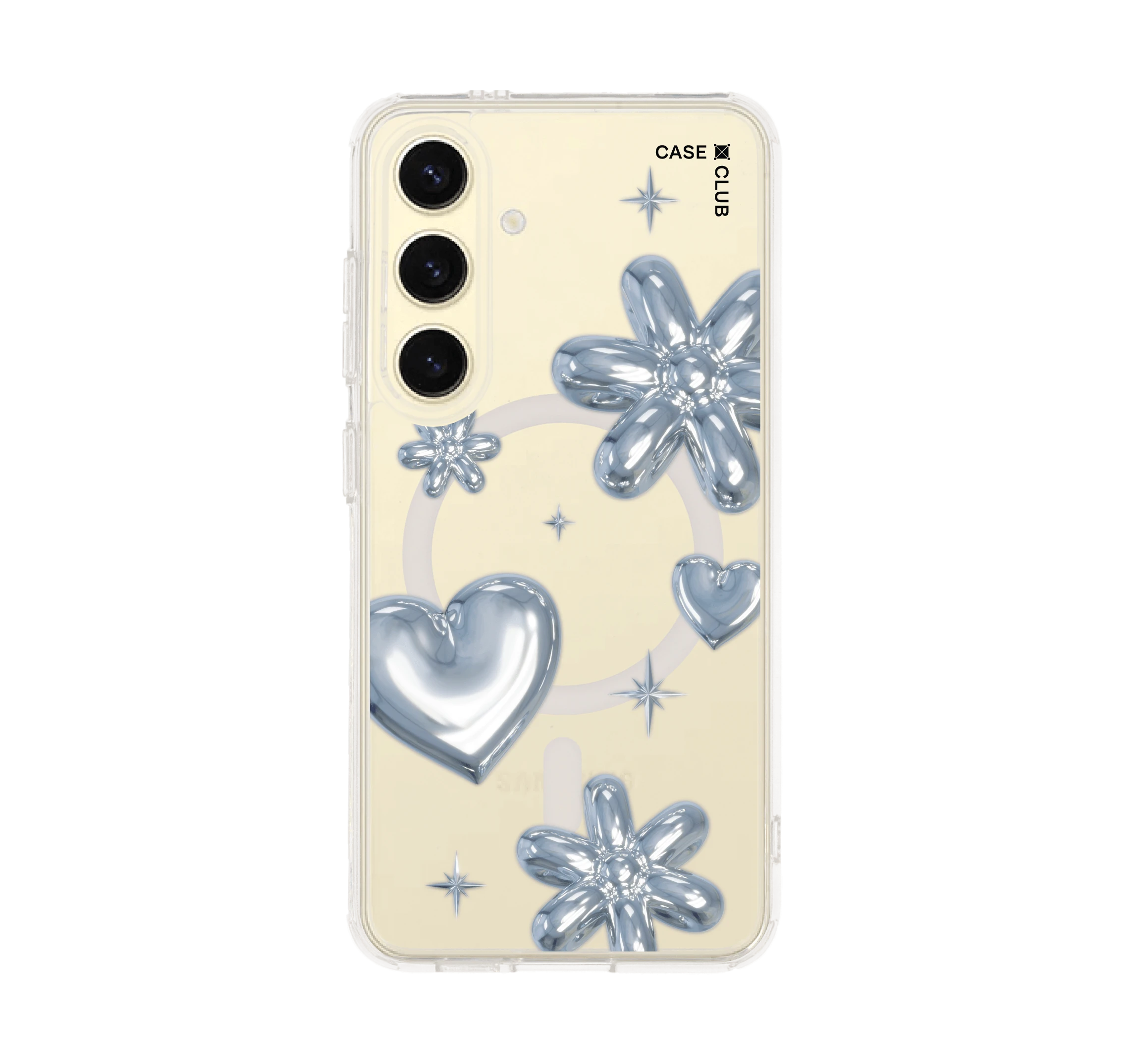 flower & heart metallic balloons